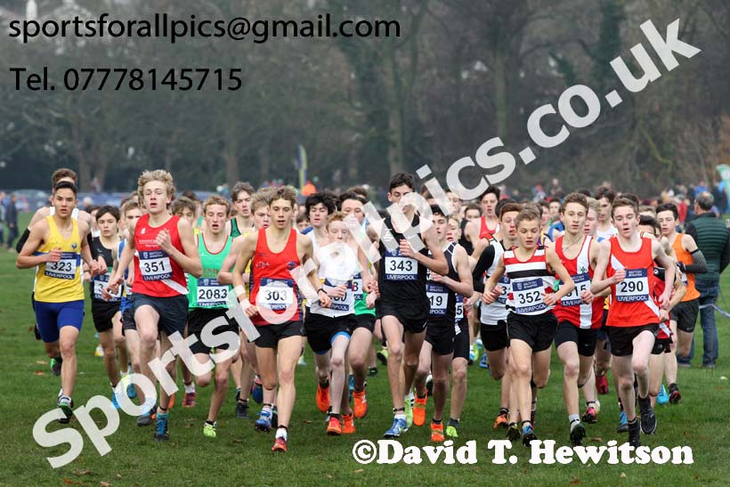 Boys under-15s British Athletics Liverpool Cross Challenge, Sefton Park, Liverpool. Photo:  David T. Hewitson/Sports for All Pics